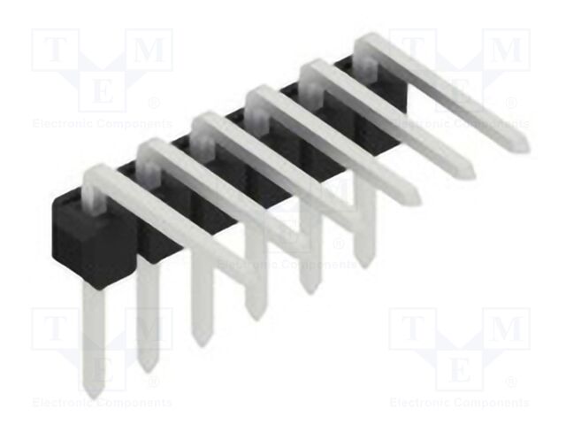 Connector: pin strips; pin header; male; PIN: 6; 2.54mm; THT; 1x6