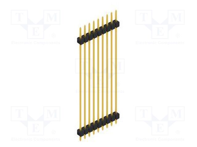 Connector: pin strips; pin header; male; PIN: 9; 2.54mm; THT; 1x9