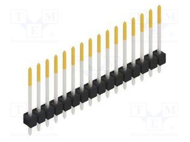 Connector: pin strips; pin header; male; PIN: 16; 2.54mm; THT; 1x16