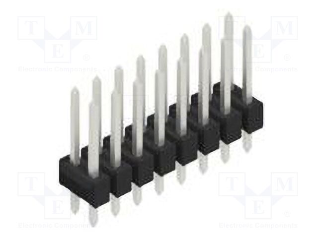 Connector: pin strips; pin header; male; PIN: 16; 2.54mm; THT; 2x8