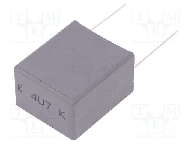 Capacitor: polypropylene; X2; 4.7uF; 27.5mm; ±10%; 32x37x22mm