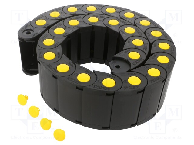 Cable chain; MEDIUM; Bend.rad: 200mm; L: 1000mm; Int.height: 30mm