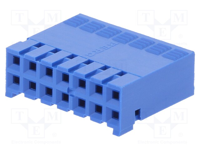 Plug; wire-board; female; DUBOX; 2.54mm; PIN: 14; w/o contacts