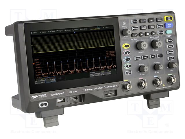 Oscilloscope: digital; Ch: 4; 200MHz; 2Gsps; 100Mpts/ch; LCD TFT 7"