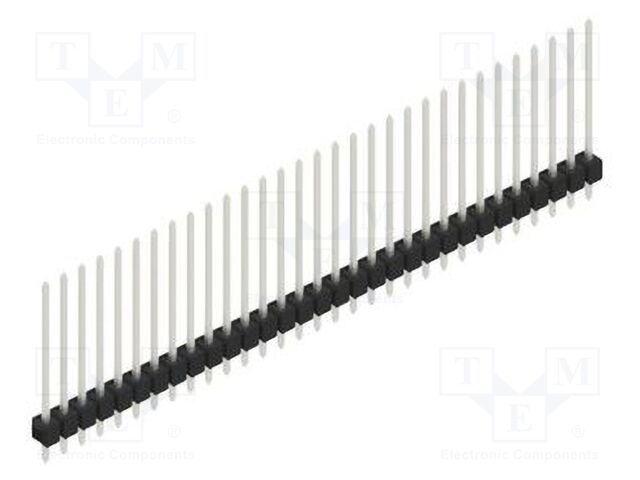 Connector: pin strips; pin header; male; PIN: 31; 2.54mm; THT; 1x31