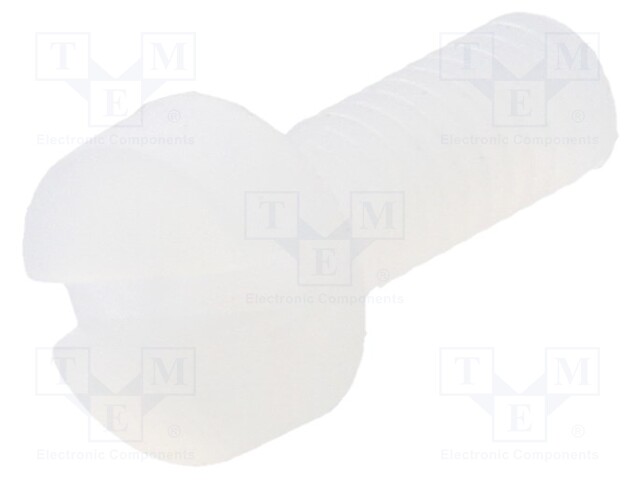 Screw; M3x8; 0.5; Head: cheese head; slotted; 0,9mm; polyamide