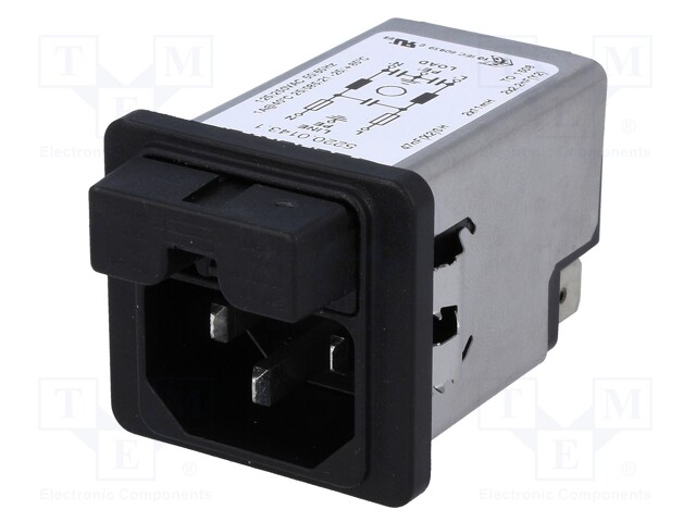 Connector: AC supply; socket; male; 1A; 250VAC; IEC 60320; 11mH