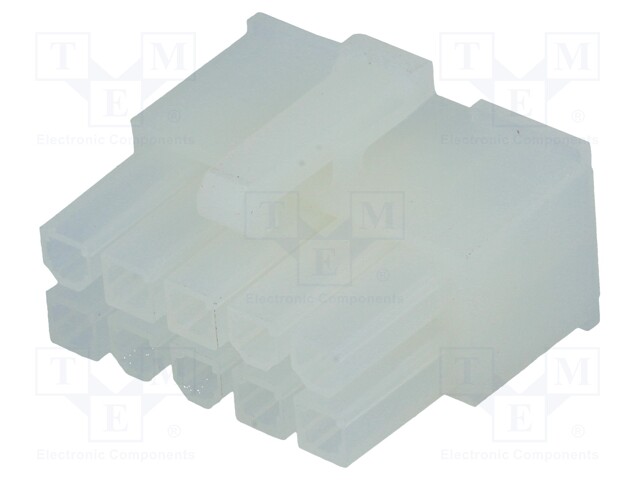 Plug; wire-board; female; MF42; 4.2mm; PIN: 10; w/o contacts