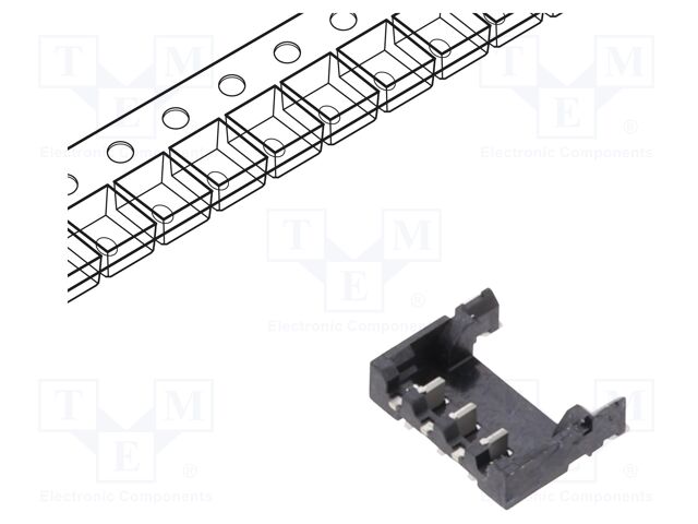 Connector: wire-board; socket; DF57; 2A; 50V; PIN: 3; straight; SMT