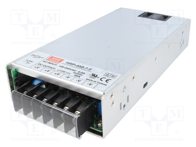 Power supply: switching; for building in,modular; 450W; 7.5VDC