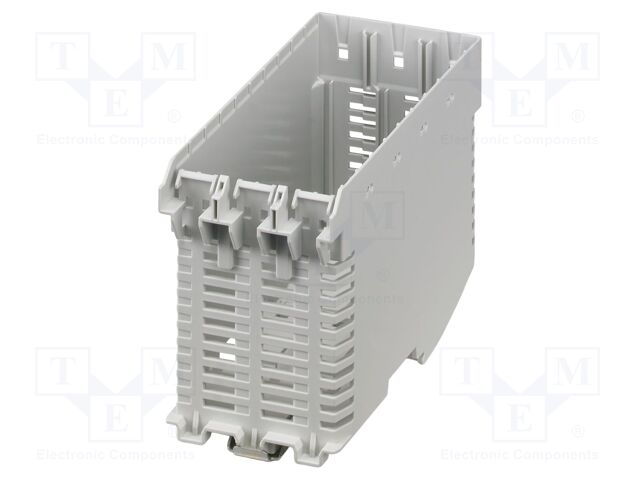 Enclosure base; grey; UL94V-0; ME-IO 56,4; for DIN rail mounting