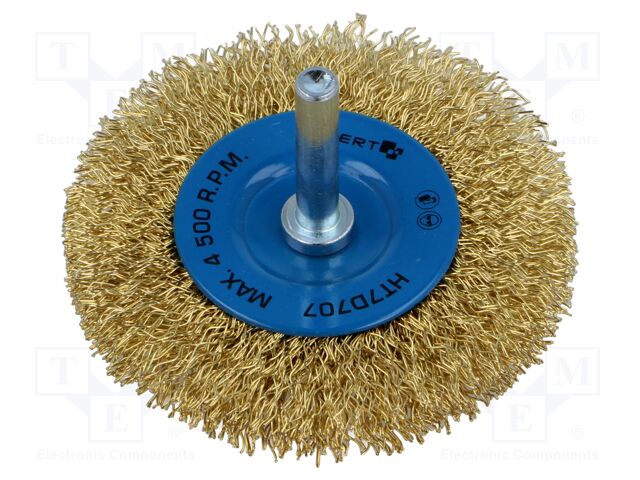 Wheel brush; 75mm; brass; Mounting: mandrel
