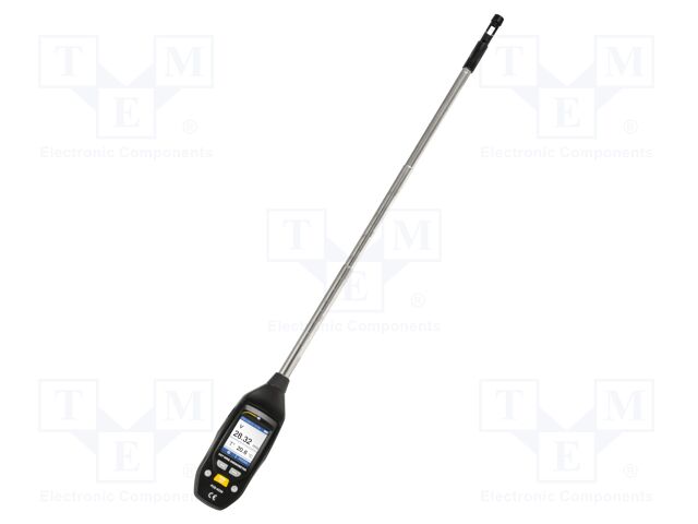 Thermoanemometer; LCD 2"; Velocity measuring range: 0÷30m/s