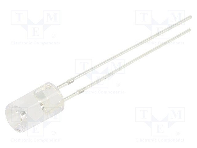 LED; 5mm; orange; 150÷250mcd; 120°; 20mA; 1.8÷2.6V; Front: flat