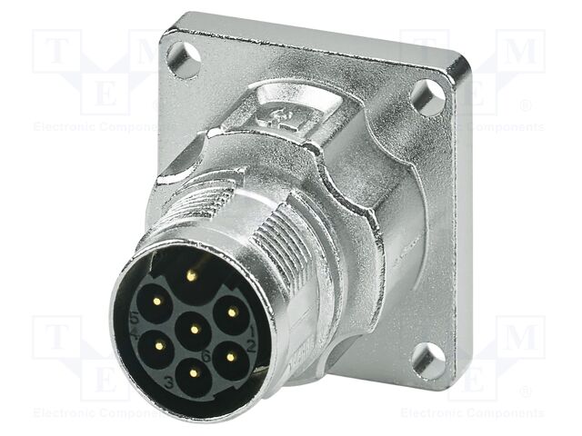 Connector: M17; socket; M17 PRO; PIN: 7; 630V; 14A; IP67; 6+PE