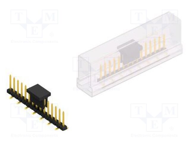 Connector: pin strips; pin header; male; PIN: 15; 2mm; SMT; 1x15