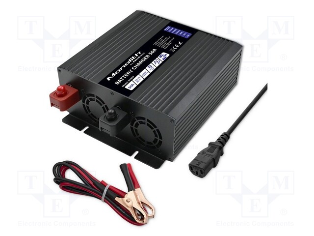 Charger: for rechargeable batteries; 50A; 12÷15VDC; 88%