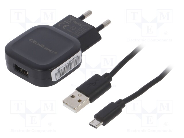 Power supply: switched-mode; 5VDC; 2.4A; Out: USB; 12W; 220÷240VAC