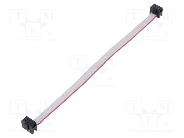 Ribbon cable with IDC connectors; Tape ph: 1.27mm; 0.2m; 6x28AWG