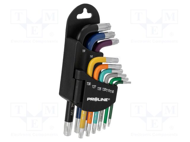 Wrenches set; Torx®; S2 steel; 9pcs.
