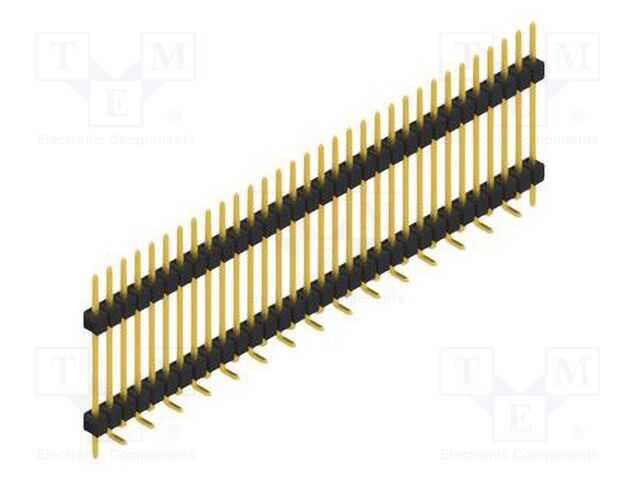 Connector: pin strips; pin header; male; PIN: 32; 2.54mm; SMT; 1x32
