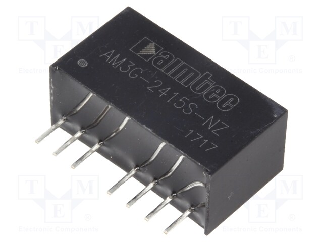 Converter: DC/DC; 3W; Uin: 18÷36V; 15VDC; Iout: 200mA; SIP8; 4.9g