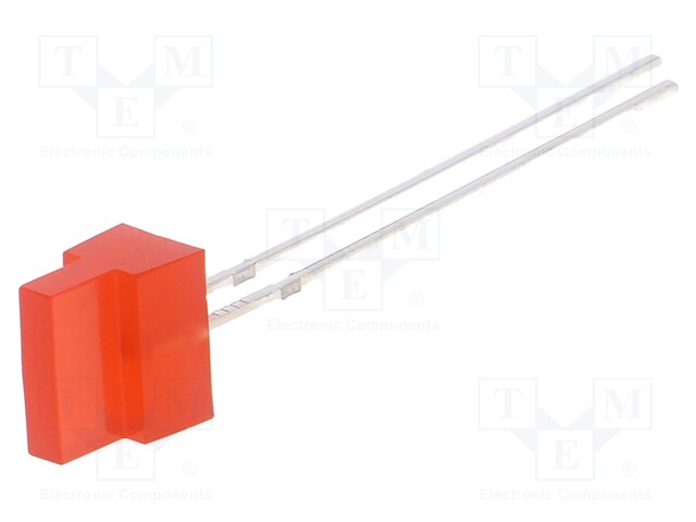 LED; rectangular; 1.8x7.05mm; red; 150÷220mcd; 30°; Front: flat