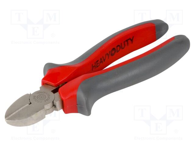 Pliers; side,cutting; ergonomic handle,satin; 160mm; HEAVY DUTY