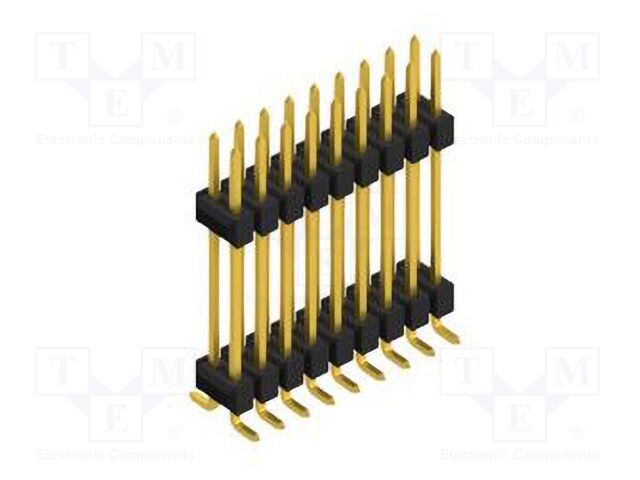 Connector: pin strips; pin header; male; PIN: 18; 2.54mm; SMT; 2x9