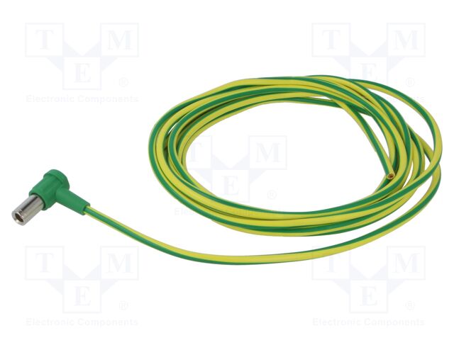 Connection cable; socket angled 6mm; non-insulated; Len: 4m