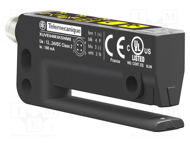 Photoelectric Sensor, OsiSense XU Series, Through Beam, 3 mm, NPN / PNP, 12 V to 24 V