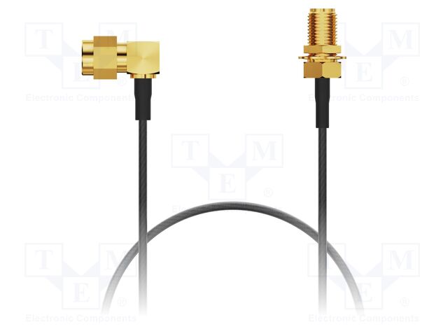 Cable; 609.6mm; SMA male,SMA female; black; angled; -40÷105°C