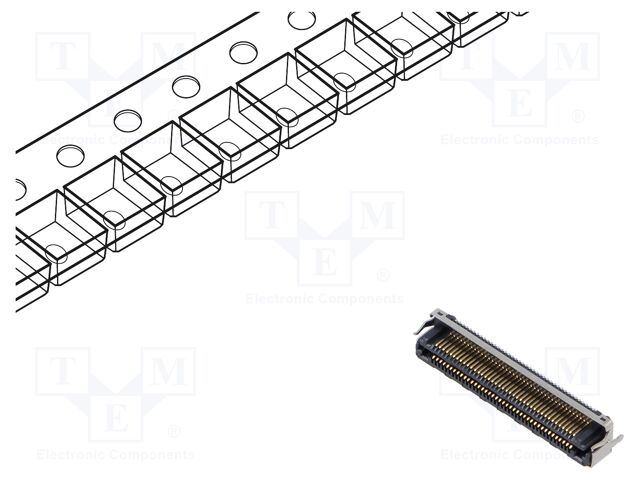 Connector: PCB to PCB; hermaphrodite; PIN: 80; 0.5mm; LSHM; SMT