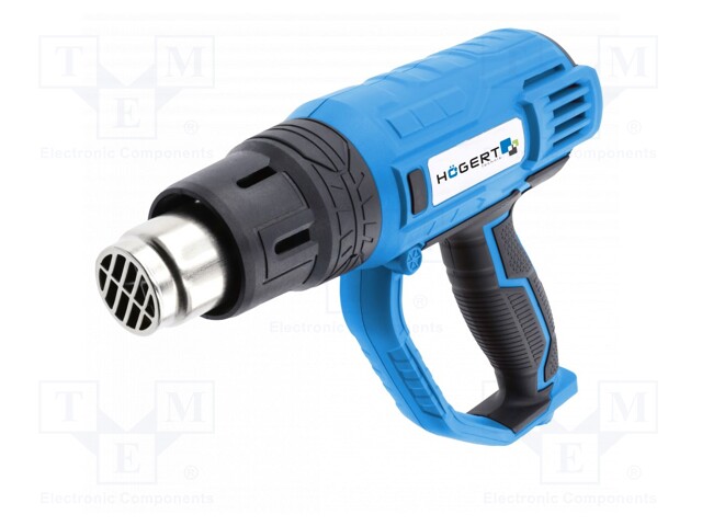 Electric hot shrink gun; 2kW; 300l/min,500l/min; Plug: EU; 230VAC