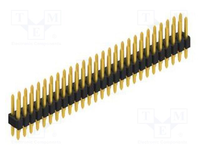 Connector: pin strips; pin header; male; PIN: 54; 1.27mm; THT; 2x27