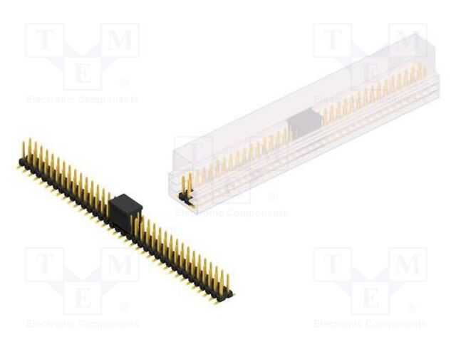 Connector: pin strips; pin header; male; PIN: 72; 2.54mm; SMT; 2x36