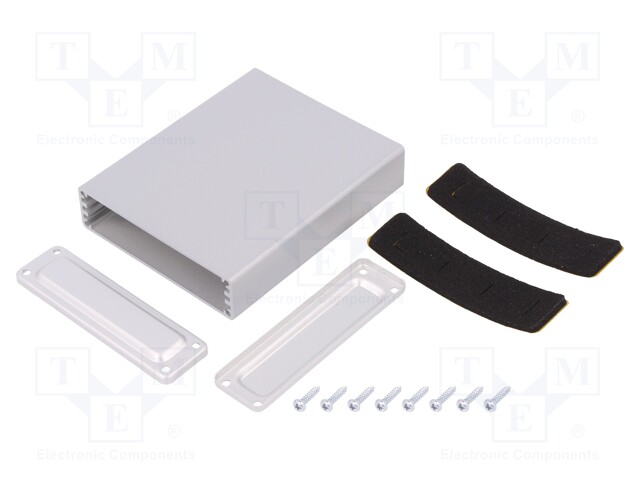 Enclosure: with panel; X: 66mm; Y: 83mm; Z: 18mm; aluminium