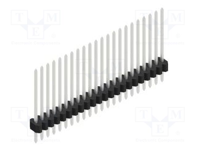 Connector: pin strips; pin header; male; PIN: 22; 1.27mm; THT; 1x22