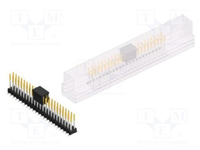 Connector: pin strips; pin header; male; PIN: 46; 2.54mm; SMT; 2x23