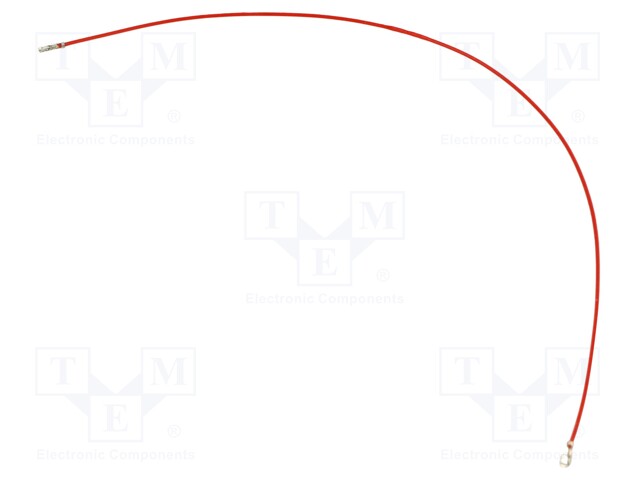 Cable Assembly, Crimp Socket to Crimp Socket, 5.91 ", 150 mm, Red