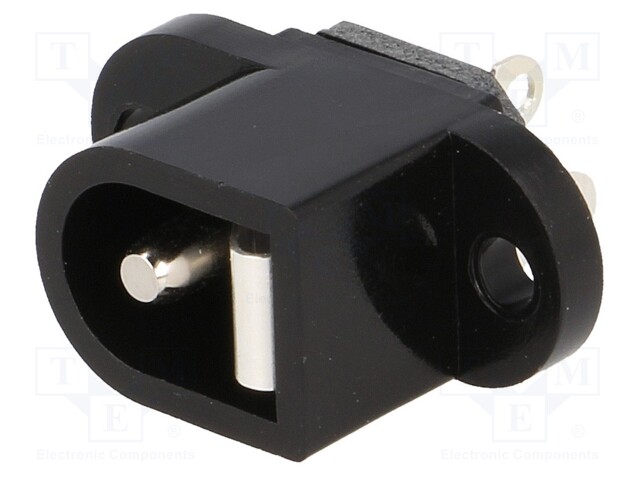 Socket; DC supply; male; 5,5/2,5mm; with on/off switch; soldering