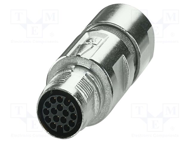 Connector: M17; plug; M17 PRO; PIN: 17; 60V; 3.6A; IP67; crimped