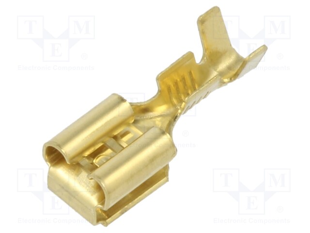 Terminal: flat; 6.3mm; 0.8mm; female/male; 1÷2.5mm2; crimped; brass