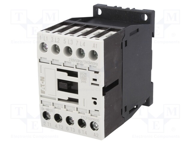 Contactor: 4-pole; NO x4; 230VAC; 12A; DIN,on panel; DILMP; 690V