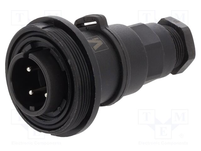 Connector: circular; plug; male; PIN: 4; 10A; 277V; IP68,IP69K; 6÷8mm