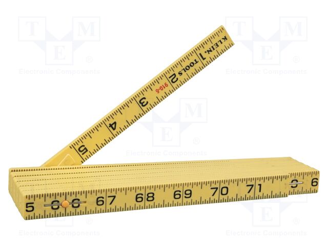 Folding ruler; L: 1.8m; Width: 19mm; inch