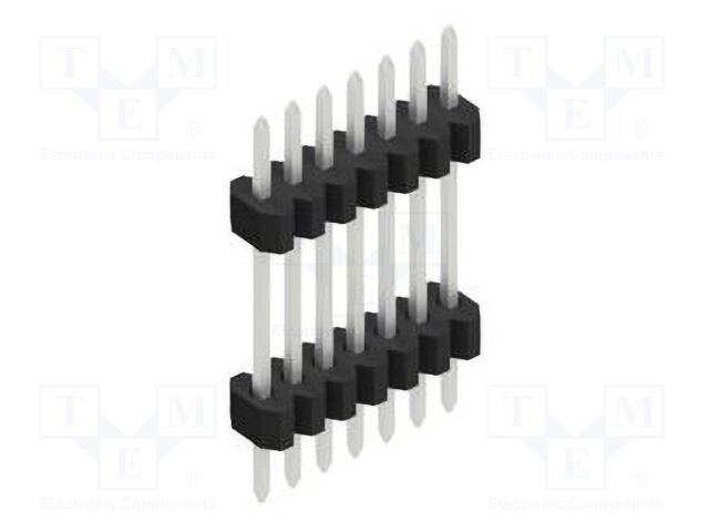 Connector: pin strips; pin header; male; PIN: 7; 1.27mm; THT; 1x7