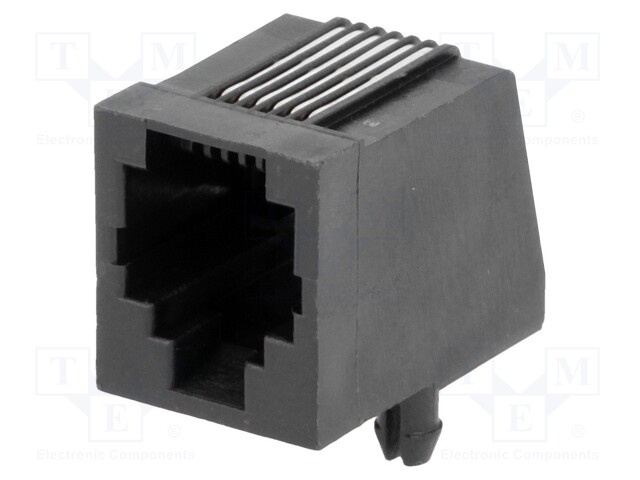 Socket; RJ12; PIN: 6; Layout: 6p6c; THT; angled