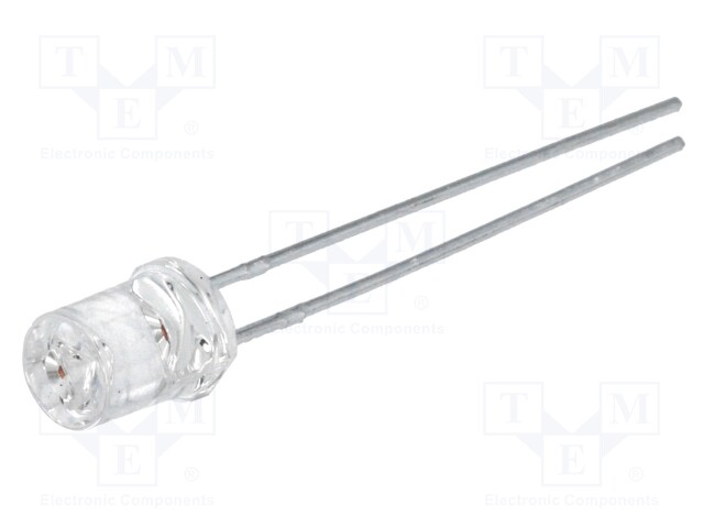 LED; 5mm; white cold; 210÷350mcd; 120°; Front: recessed
