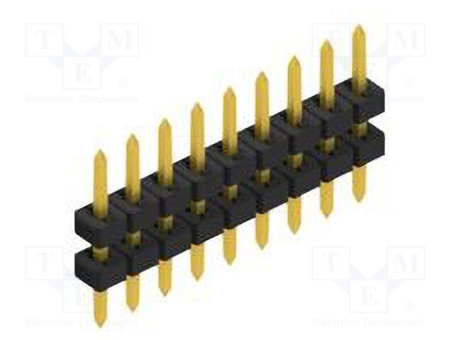 Connector: pin strips; pin header; male; PIN: 9; 2mm; THT; 1x9; 100V